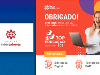 Editora Intersaberes recebe prêmio “Top na Educação”.png